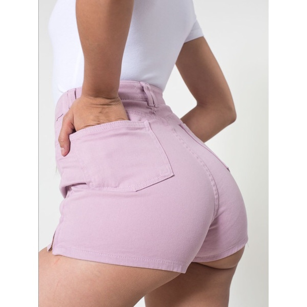 American Apparel Lilac Zip Shorts (26/27)